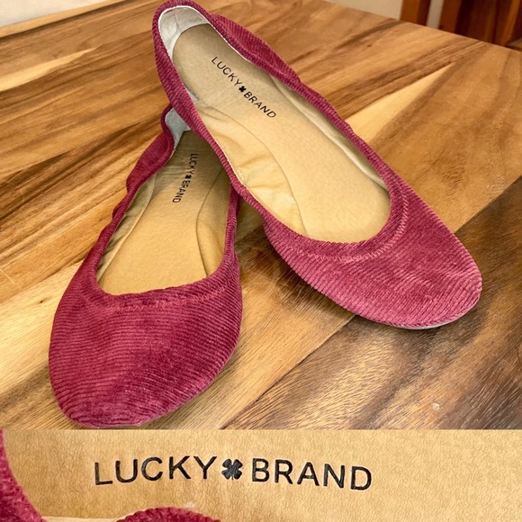 Lucky Brand Shoes - Lucky Brand | Red Corduroy Emmie Flats Ballet Slip On burgundy.